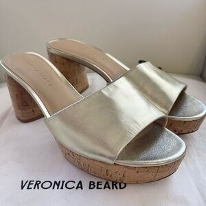 Veronica Beard Dali Leather Platform Sandals